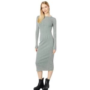 Young Fabulous & Broke YFB Dax Acid Wash Gray Dress Women's Size S Ribbed Midi